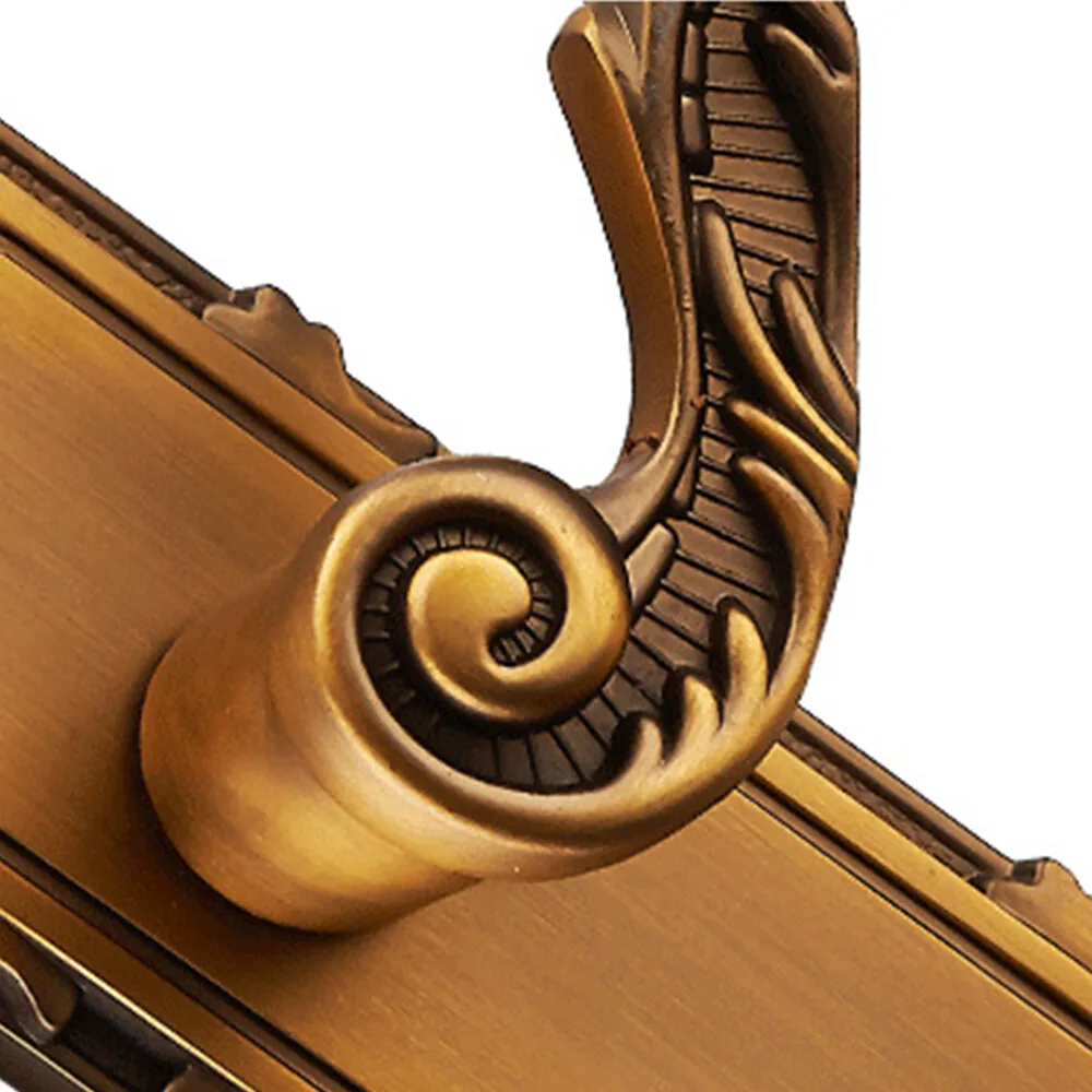 Bymaocar Security Входной рычаг Набор дверных замков Классический европейский стиль Двойная ручка Желтая бронзовая ручка Набор замков с ключами Высокое качество