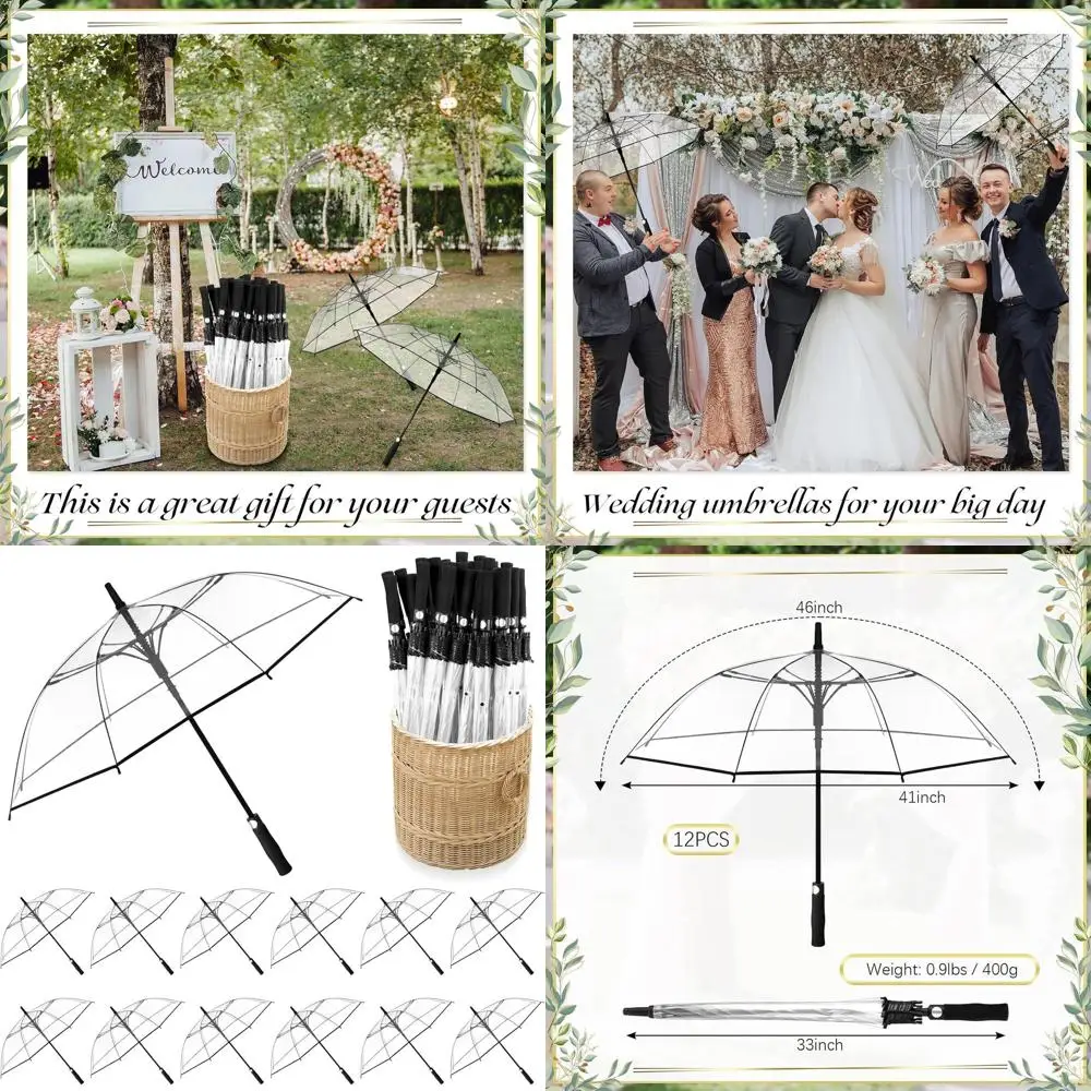 

Set of 12 41 Wooden Handle Wedding Umbrellas for Bulk Purchase