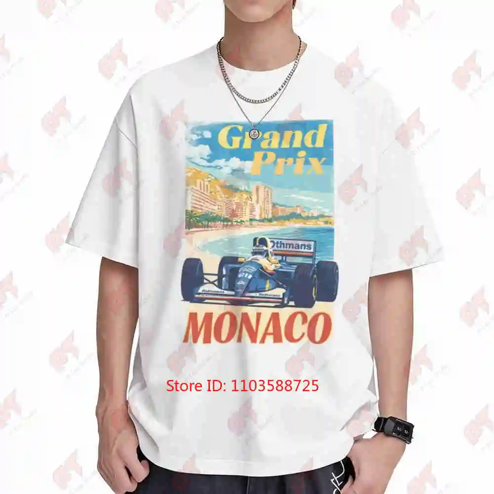 Monaco Grand Prix Vintage 90s Short Sleeve Tee 100% Cotton T-Shirt