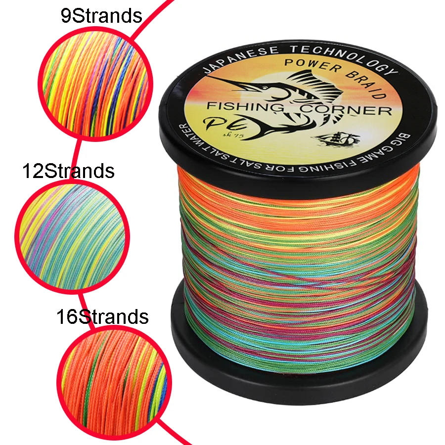 

9/12/16 Strands Braided Fishing Line 1500M 1000M MultiColor Multifilament Saltwater PE Line 15 20 30 40 60 70 80 90LB