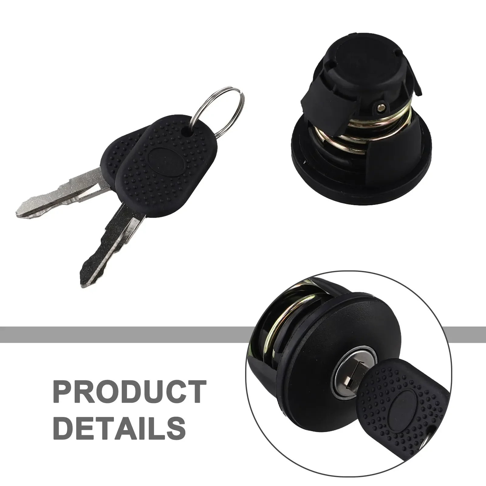 Compatible Vehicle As Shown Fuel Cap Keys Easy Installation Plastic Material Replacement Key Automotive Repair
