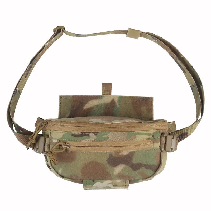 Tactical Hanger Pouch Compact Abdominal Dangler Pack Quick Release Shoulder Bag Integrates Hunting Vest Plate Carrier Airsoft