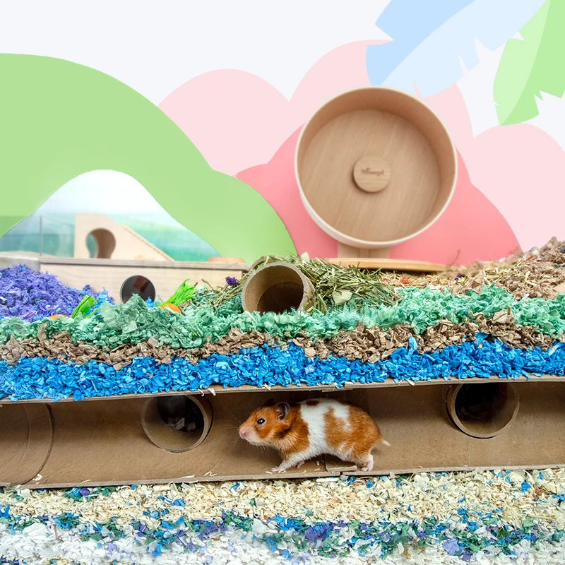 Hamster Underground Tunnel Peeping House Digging Pipe Paper Tube Channel Shelter Toy Small