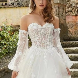 3D Flower Lace appliques Puff Bridal Detachable Sleeves Removable Wedding Sleeves