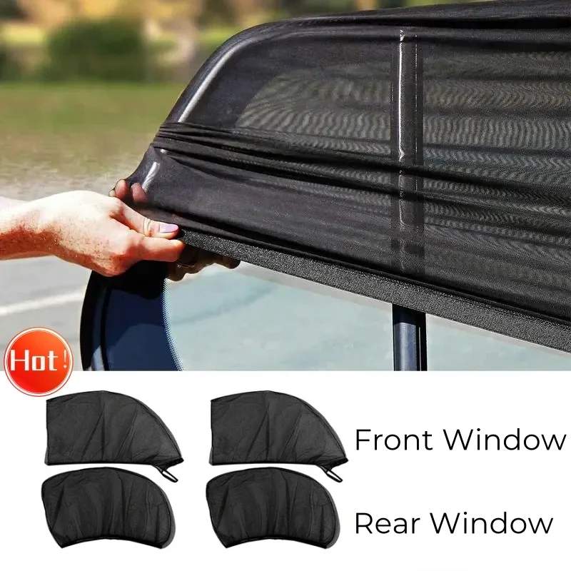 Parasol Universal para coche, protección UV, pantalla antimosquitos, cortina lateral opaca, accesorios de película para ventana