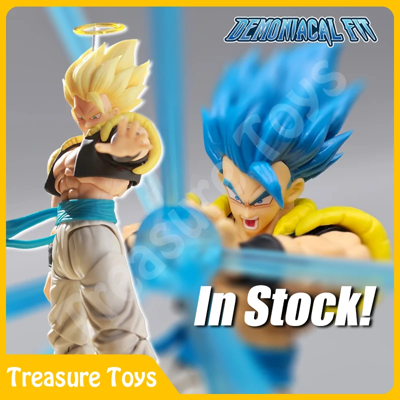 Figura Demoniacal Fit Gogeta Dragon Ball Z SHF Super Saiyan Blue Gogeta Hero Waltz Anime figura de acción modelo juguetes regalos