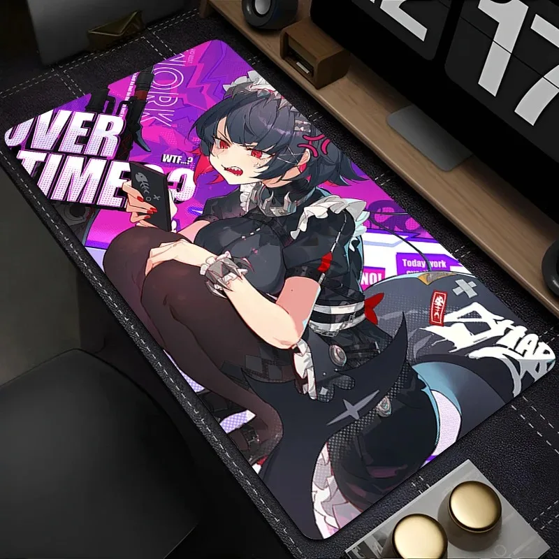 Ellen Joe Zenless Zone Zero Deskmat لوحة ماوس كمبيوتر محمول كبيرة ملحقات ألعاب لوحة المفاتيح XXL Mousepad Kawaii Girl Carpet Mouse Mat