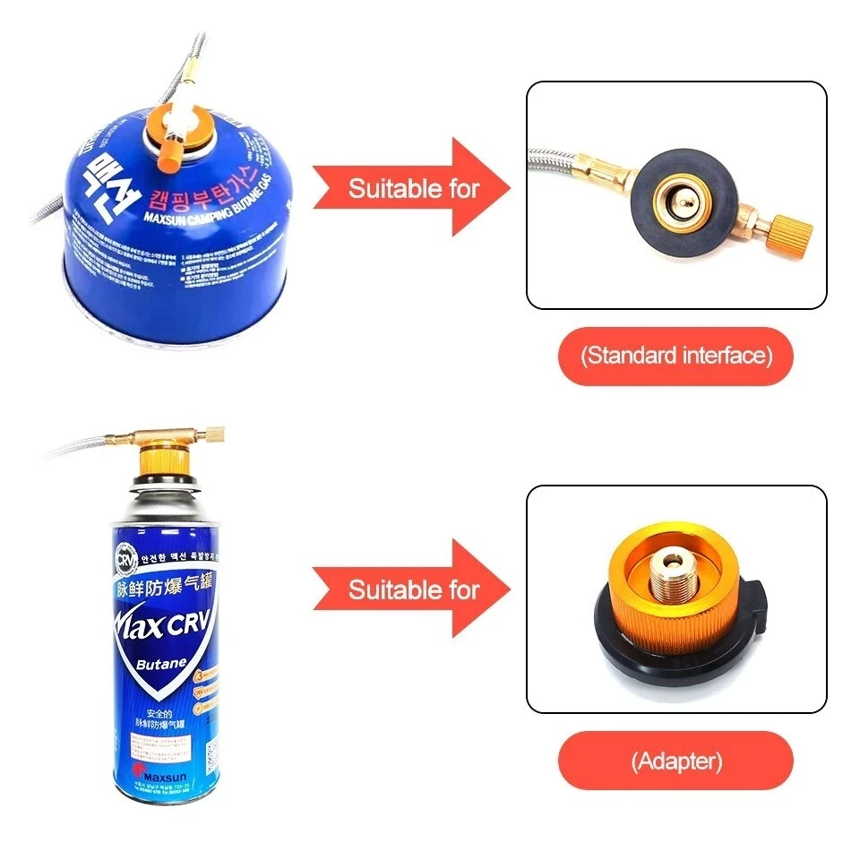 Outdoor Camping Fogão Gás Tank Adapter, Propano Tank Adapter, American Standard Adapter, Gás Burner Conversion Head, Camping Gear