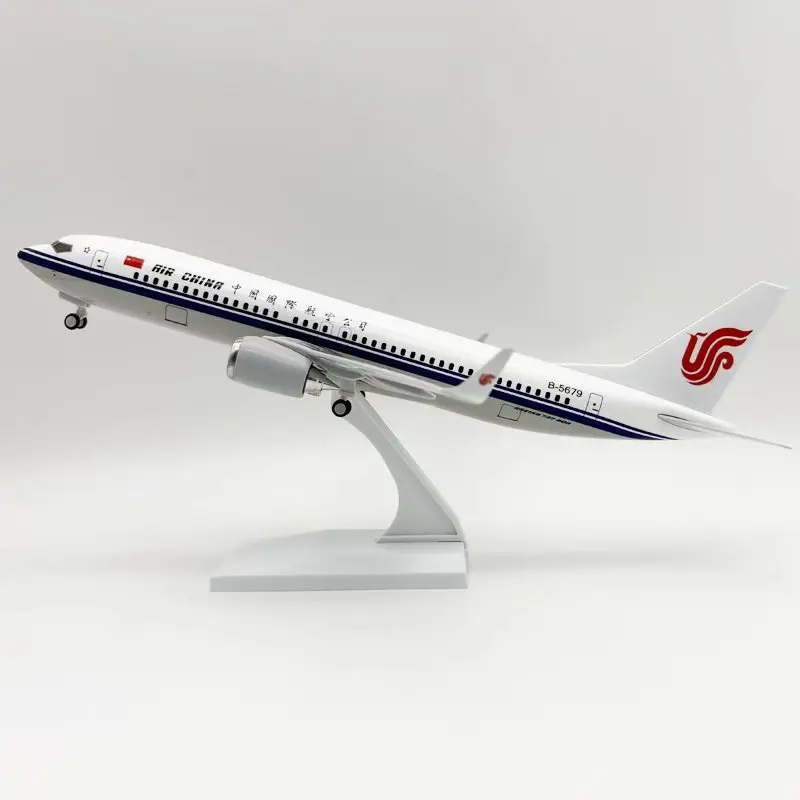 어린이를위한 장난감 항공기 B737 에어 차이나 항공 비행기 모델 다이캐스트 수지 플라스틱 30CM 시뮬레이션 장식 장식품