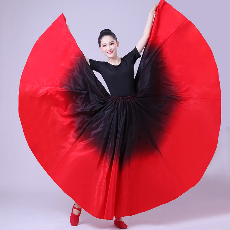 180/360/540/720 Degree Wide Dancing Skirt Chinese Folk Xinjiang Dance Practice Wear Stage Performance Tibetan Dance Costumes