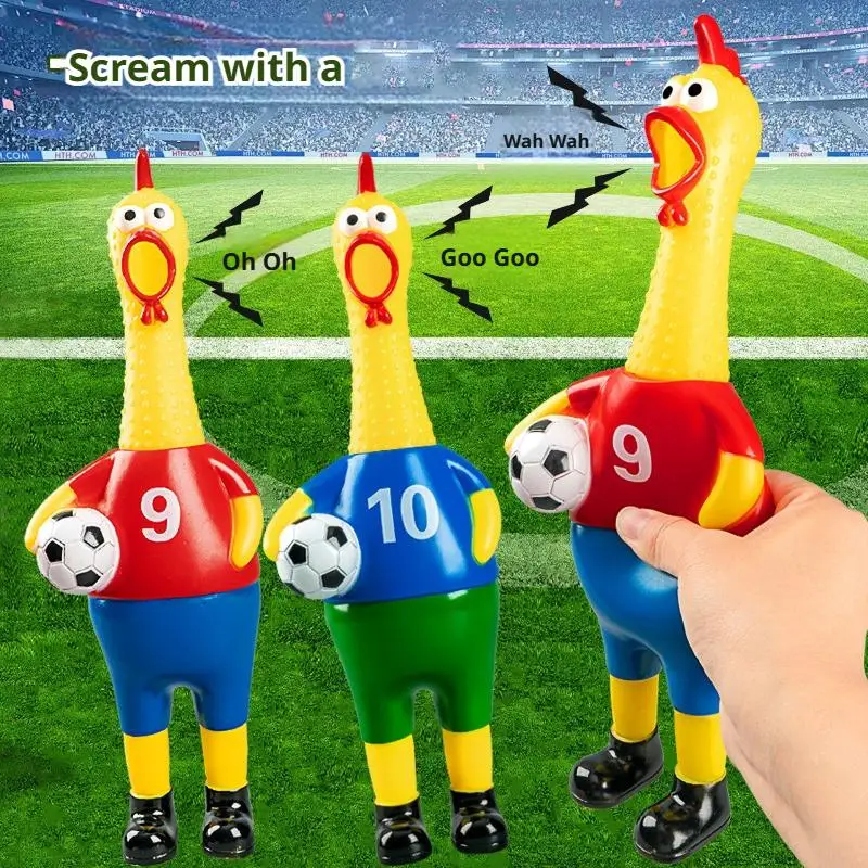 Funny Squeaky Pet Toy for Dog Screaming Chicken Bite Resistant Chew Toy, Interactive Molar Sound Toy for Small Medium