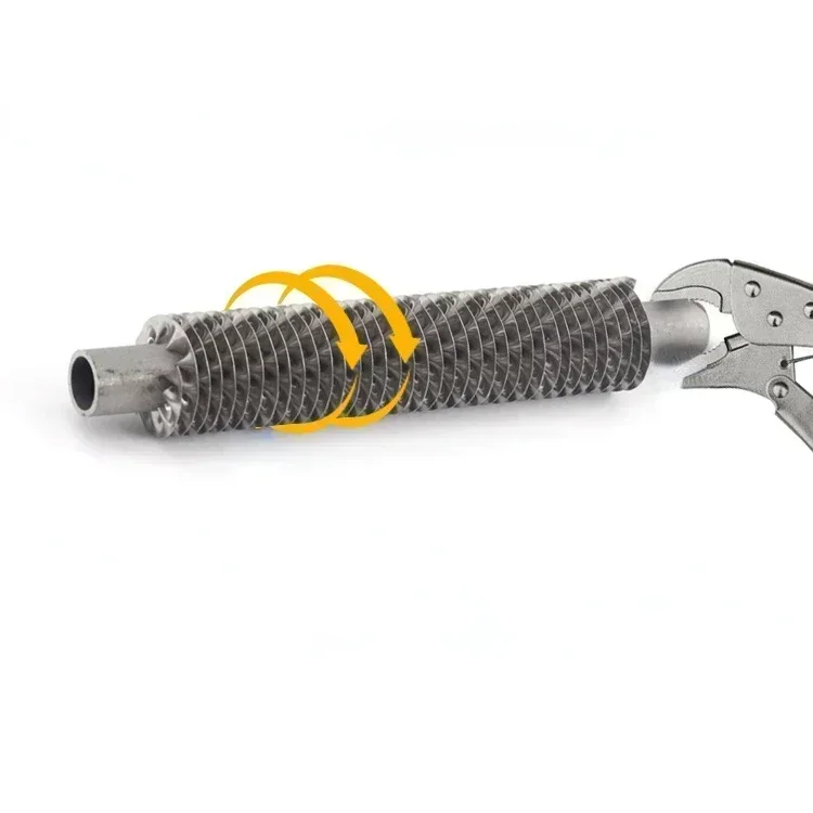 حوض حرارة زعانف مجوف حلزوني من الفولاذ المقاوم للصدأ بطول 1 متر للتدفئة أنبوب تبريد خاص ملحقات مشوهة المبرد