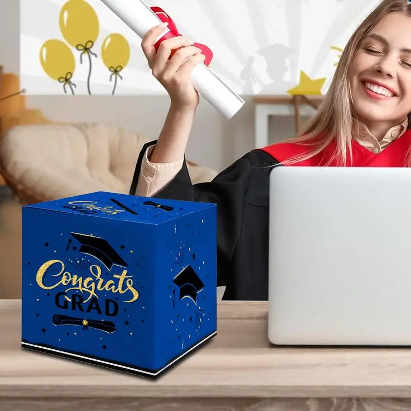 Box For Graduation Cards Doctoral Hats Design Classmate Message Box Graduation Season Message Box 2025 Graduation Decorations