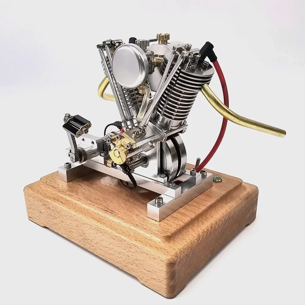 V2 simple version twin-cylinder four-stroke engine model