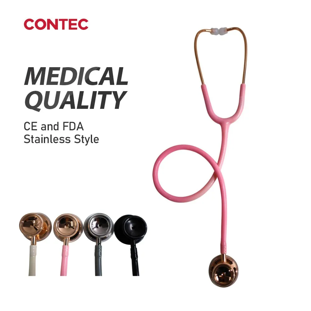 Contec Stainless Steel Head SC23 Stethoscope Professional Cardiology  Doctor Medical Equipment Student Vet Nurse Medical Device