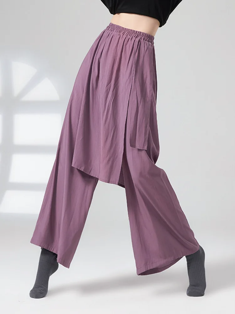 

Dance Costume Modern Flowing Wide Leg Loose Fitting Chinese Dance Pants New Form Training Clothes Belly Dance Costume