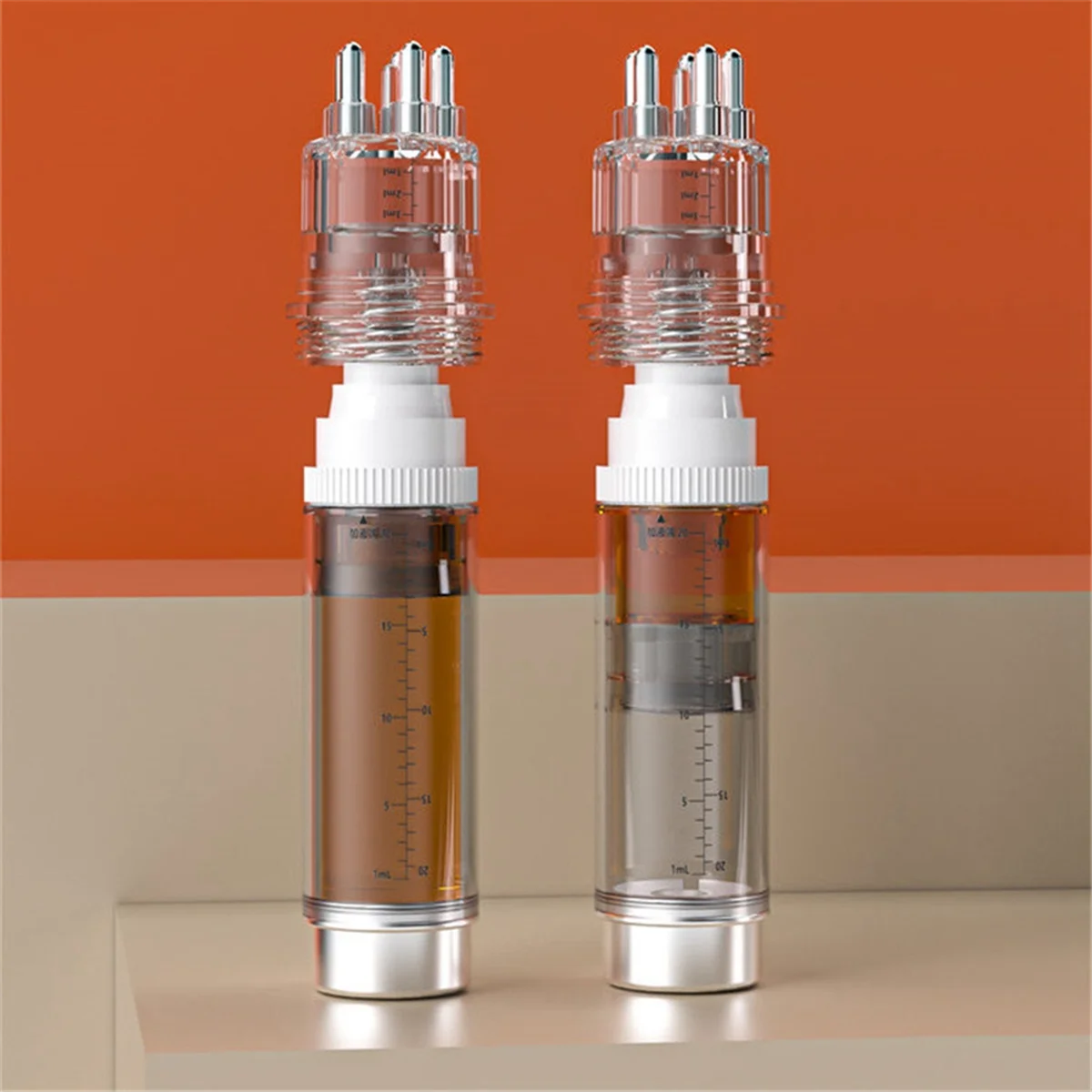 Peine aplicador de bolas rodantes, masajeador de cuero cabelludo, suero aplicador de cabello para varios líquidos, A