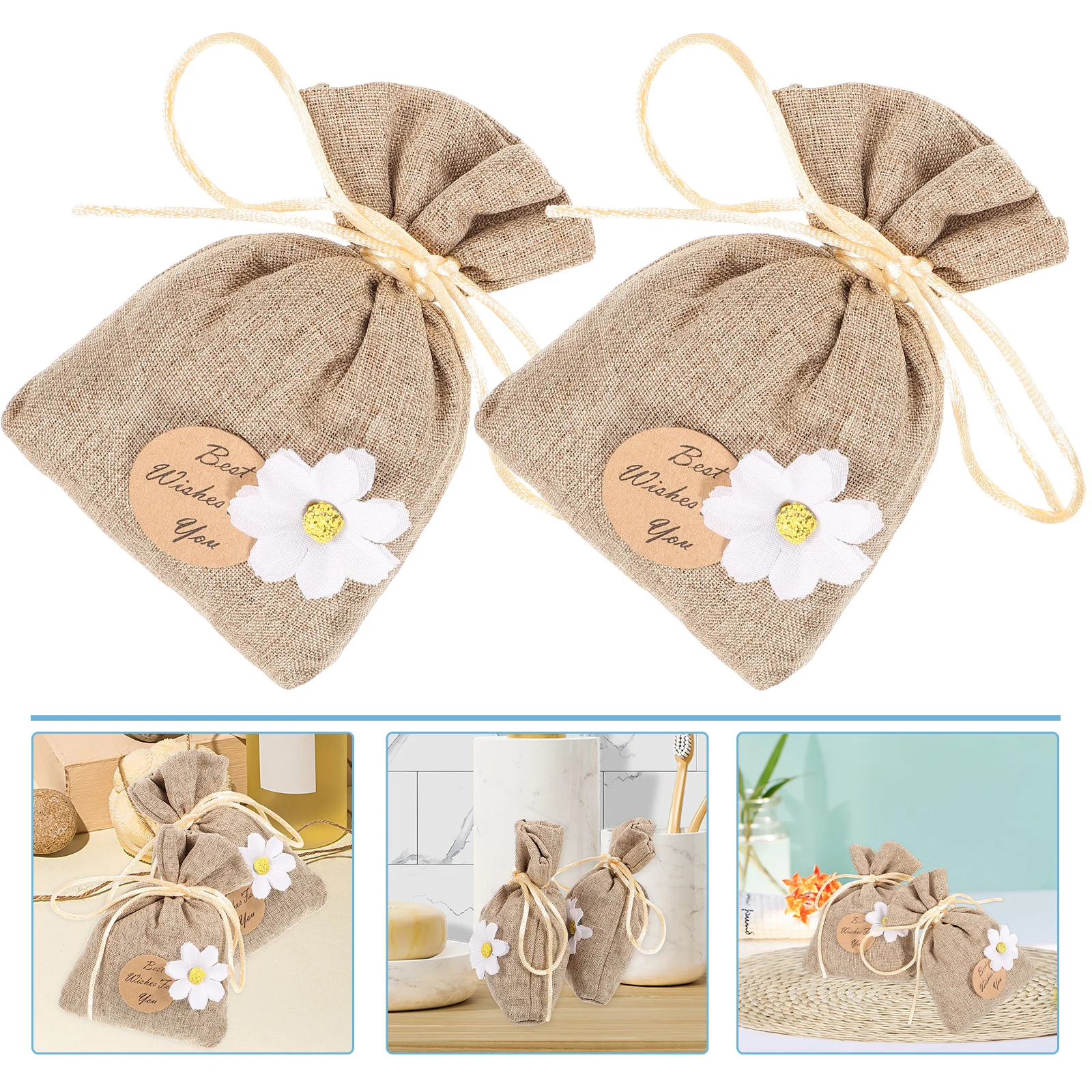 

2Pcs Aromatherapy Bags Air Freshener Fragrance Drawer Sachets Closet Cotton Scented Car Natural Long Lasting Home Use
