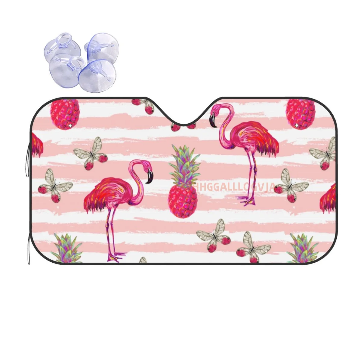 

Flamingo Car Reflective Sun Blocker Fits Small Sedans, Mini SUVs Standard Sunshade Car Accessories