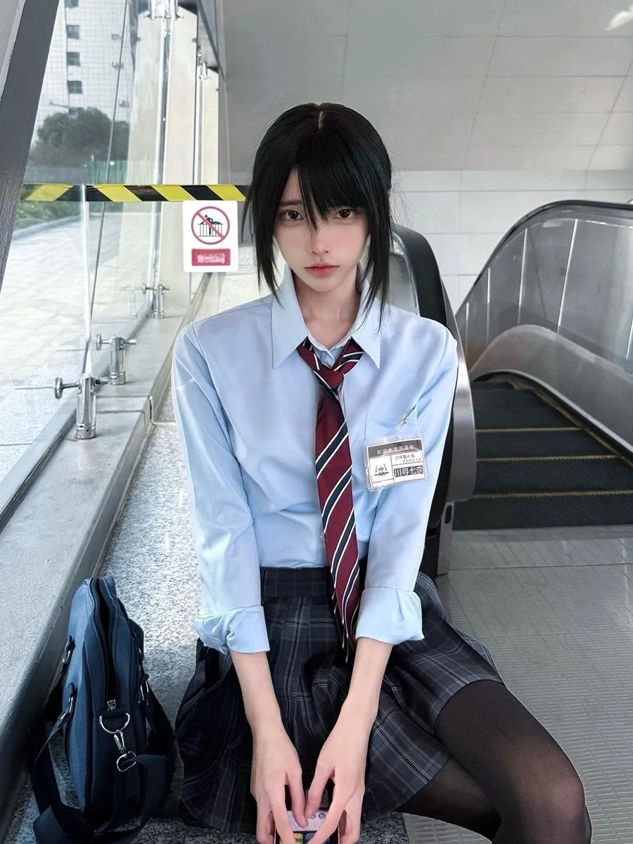 

Свободный длинный свек Синий JK orm irt Универсальный весенне-осенний школьный комплект orm orth Юбка Faionable Ensemble