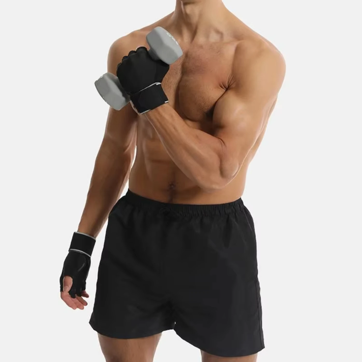 

Lifting Gloves Adjustable Half-Finger Fitness Gloves Excellent Grip & Protection Men And Women Weightlifting Pilates sliders