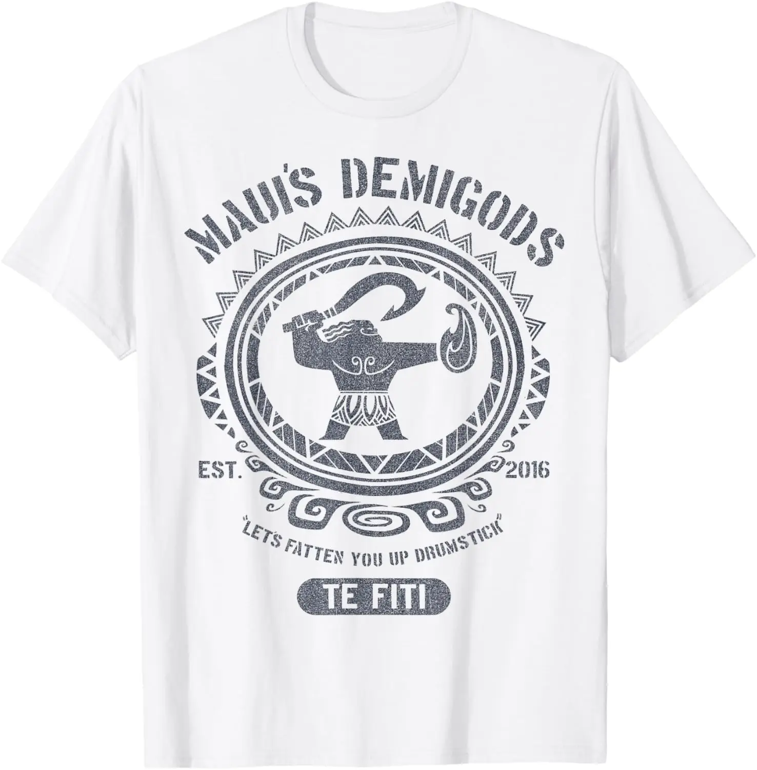 

Original Miniso X Disney Moana Maui's Demigods Artsy Circle Portrait T-Shirtby Unicorn