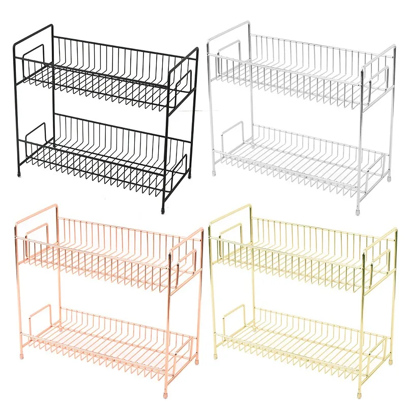 

Tabletop Holder High-End Dressing Table Skin Care Product Bathroom Storage Rack Lipstick Perfume Organizer Shelves 4 Colors