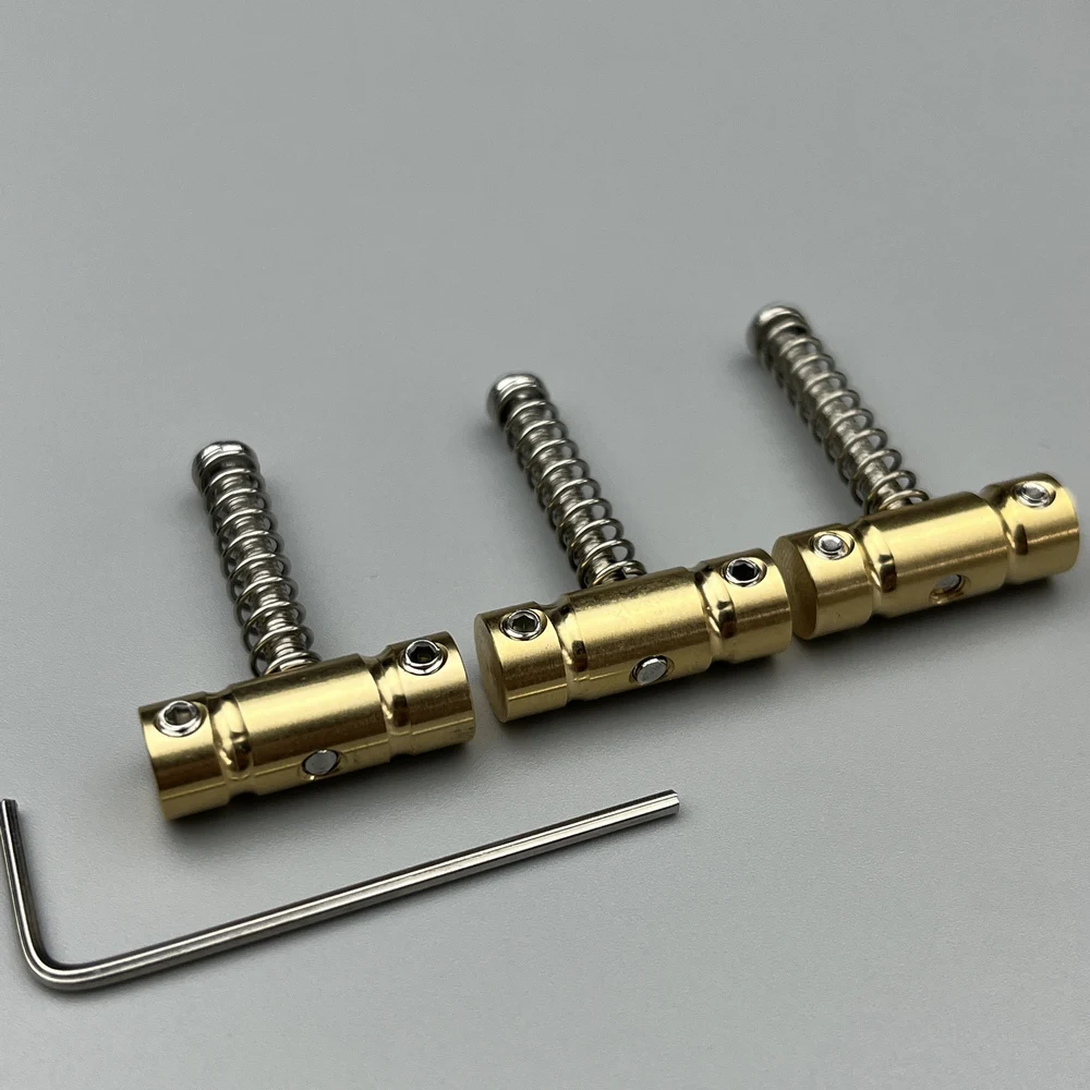 3 pcs In-Tune Goto Compensated Guitar Bridge Saddles Brass Material For TL Well 10.8 mm String Spacing