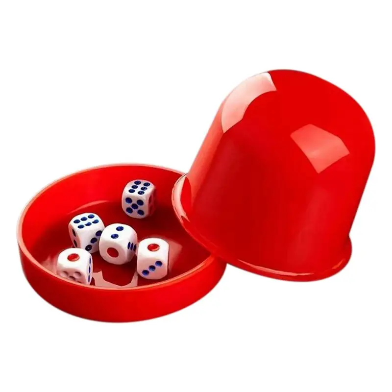 

Budget-Friendly Plastic Poker Dice Cup Set With 5 Dices Shaking Cup Drinking Board Game Dice Box