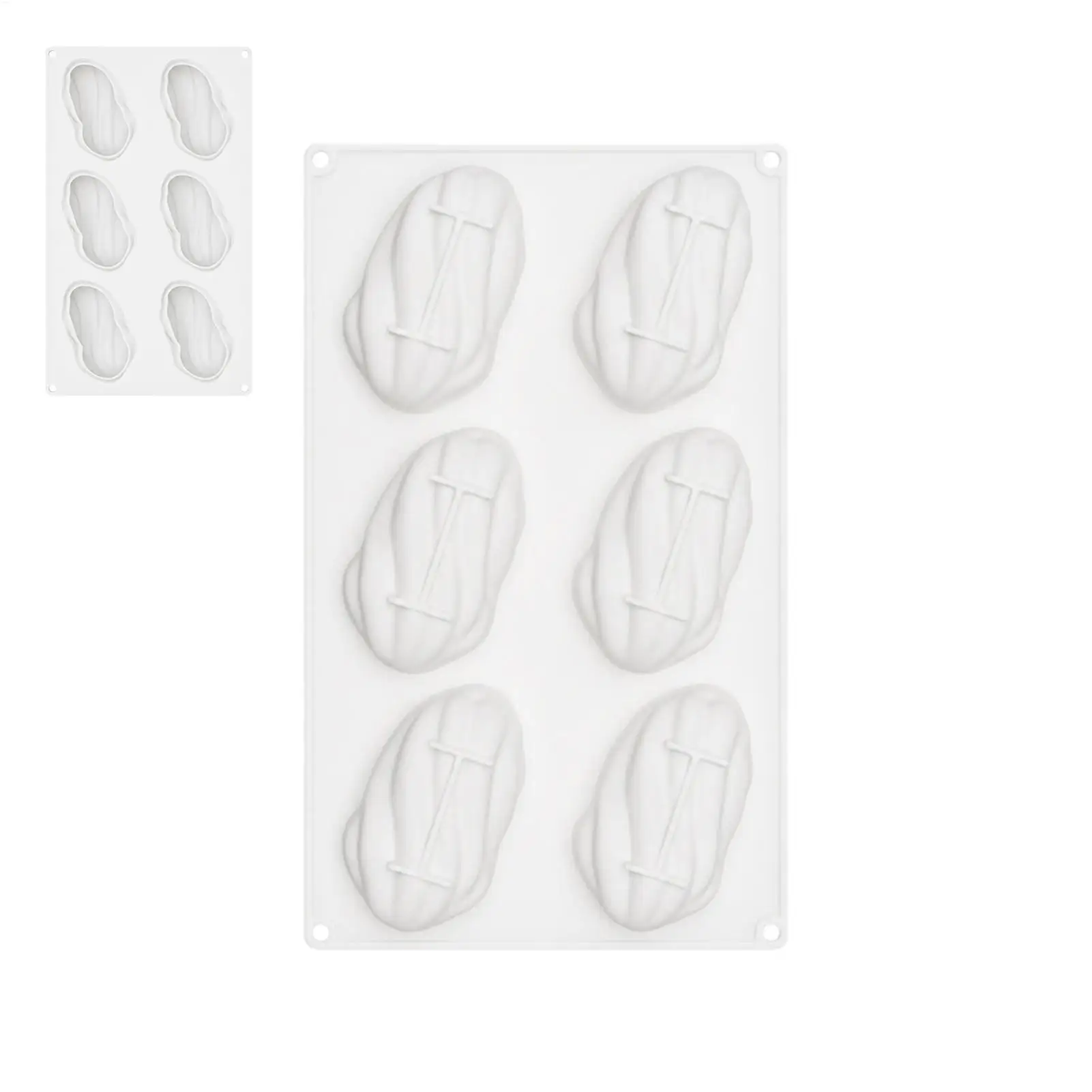 Molde para pastel con forma de nuez 3D, molde para postres con 6 cavidades, moldes para repostería para el hogar, cocina, repostería, restaurante, cafetería