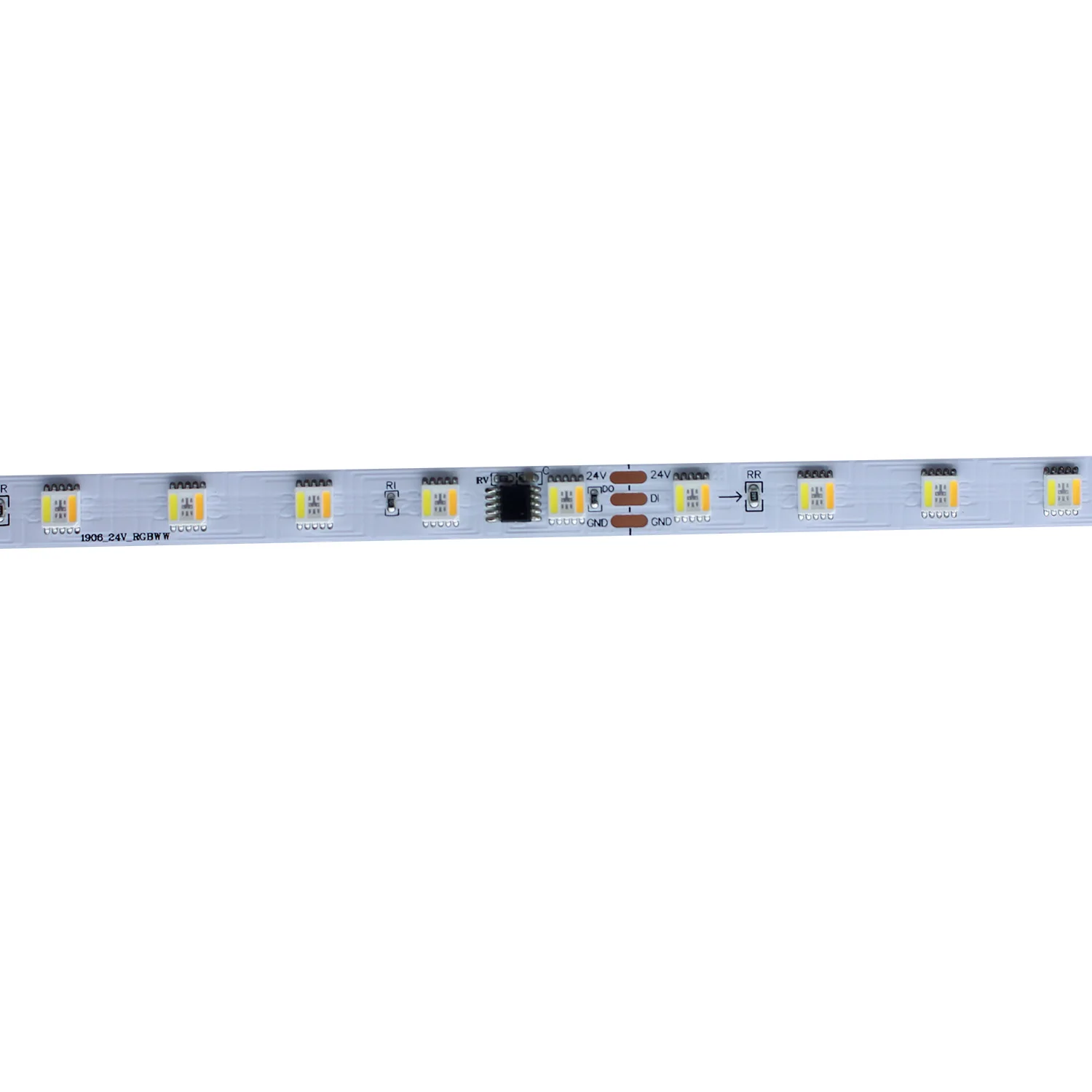 5M RGBCCT listwa LED RGBWW DC24V FW1906 podobny do WS2812B 10 pikseli/60LEDs/M indywidualne adresowalne światło LED SPI Pixel