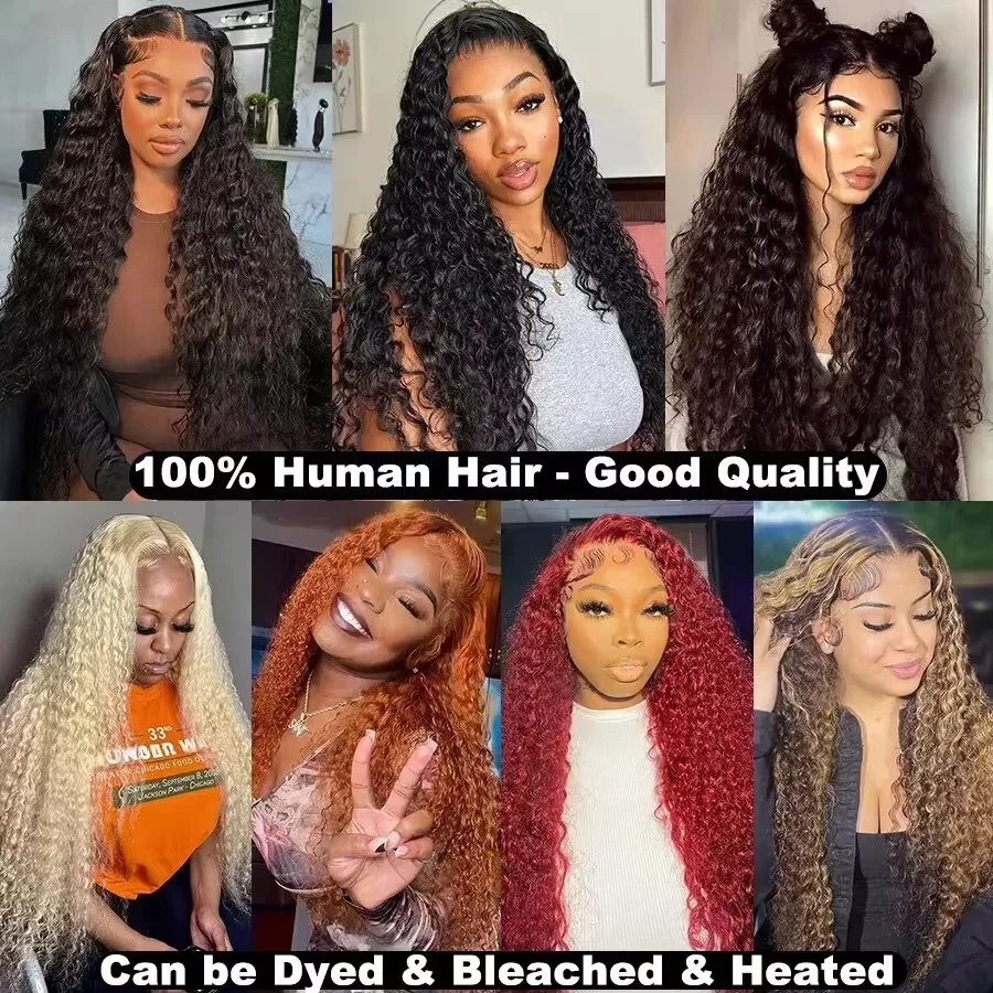 Hd Lace Wig 13x6 Human Hair Deep Wave Frontal Wig 30 40Inch Curly Wigs For Women Brazilian 13x4 Water Wave Lace Front Wig