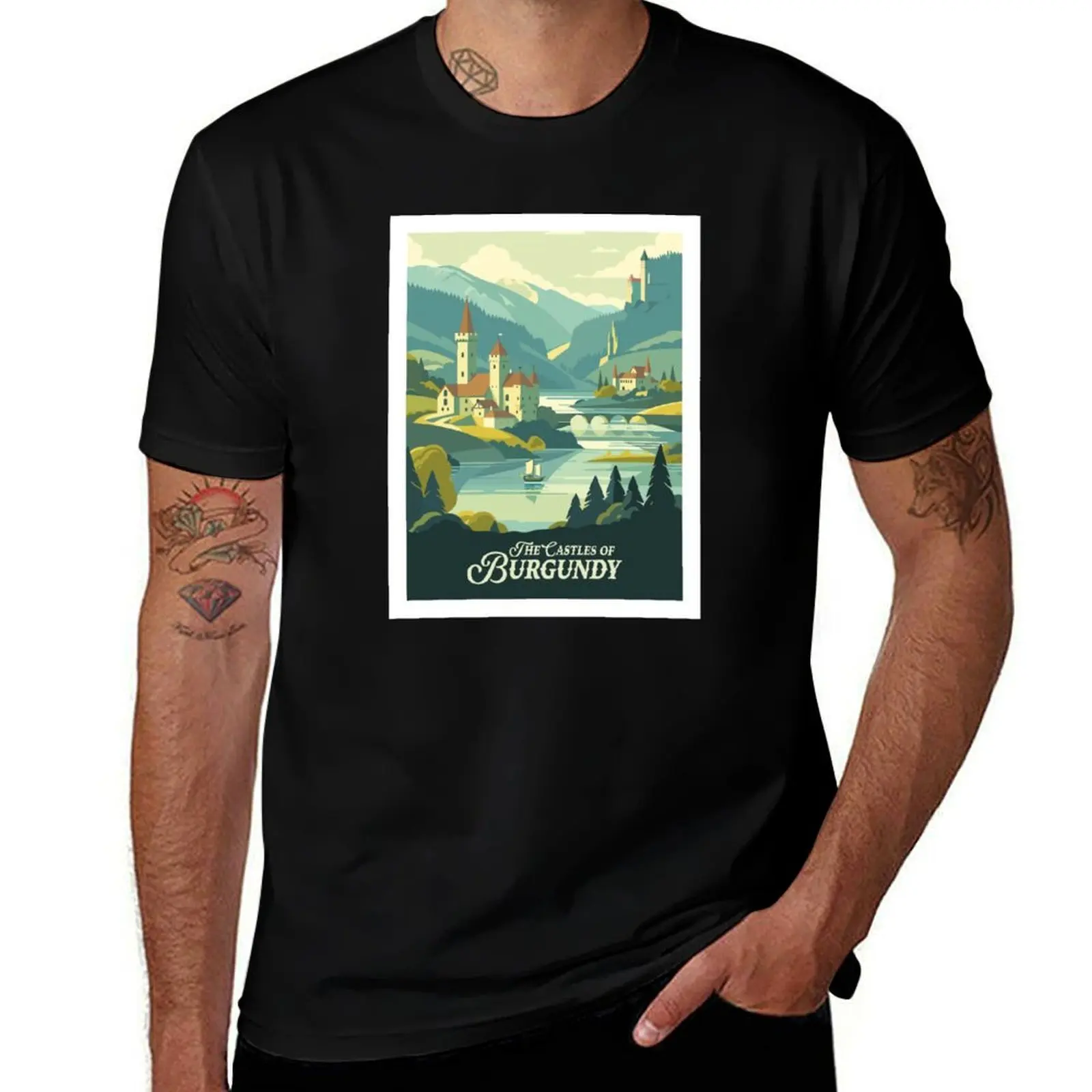 THE CASTLES OF BURGUNDY - Póster inspirado / Póster de juego de mesa retro / Impresión de arte de pared / Fantasía, juego de mesa, RPG, camiseta DnD Hom