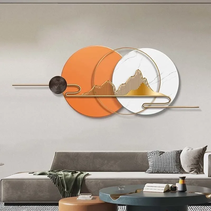 New Chinese style wall decoration wall hanging  shadow creative wrought iron sofa background wall decoration pendant