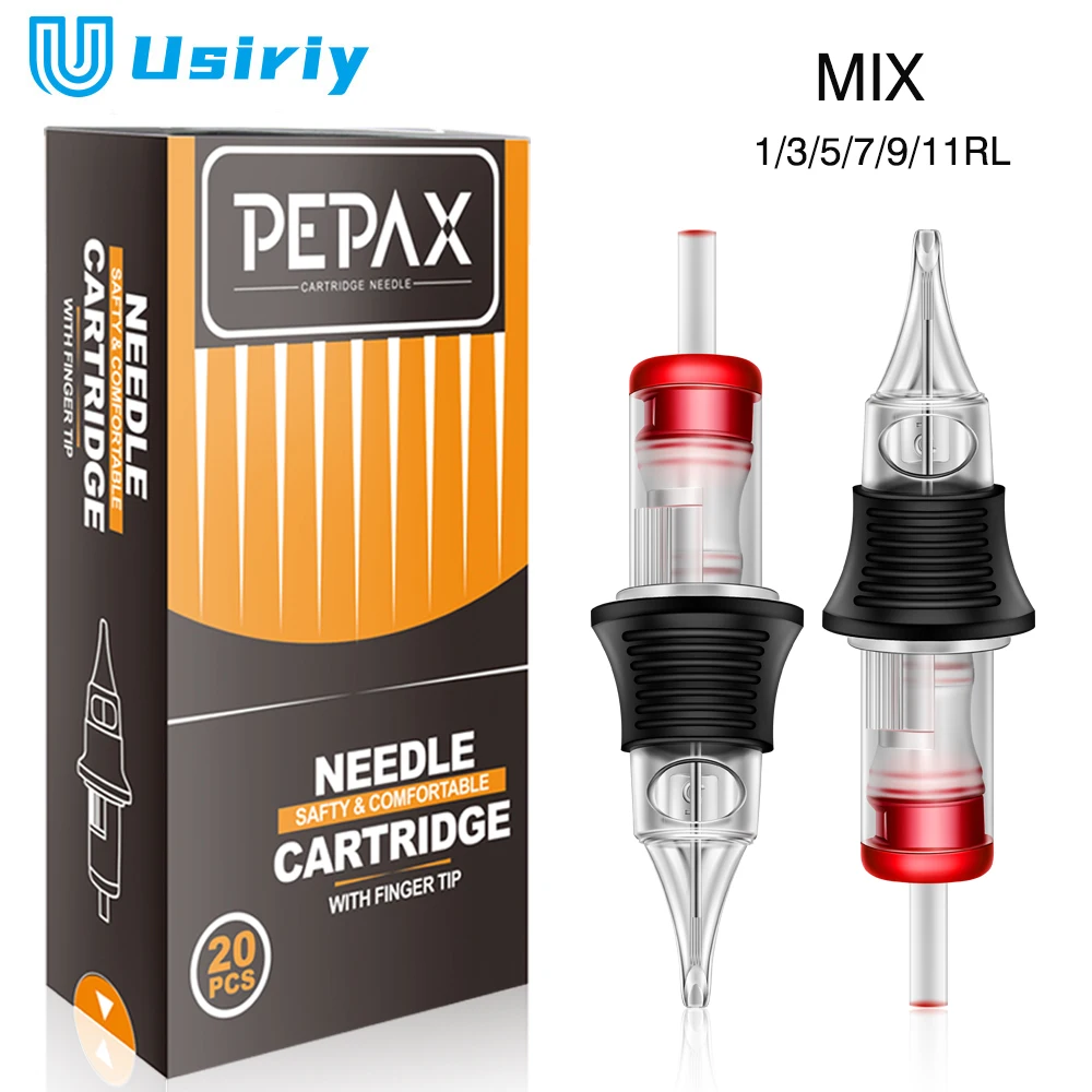 

PEPAX Mixed RL Tattoo Cartridge Needles 0.35mm Sterilized Safety Tattoo Needles for Tattoo Pen Machines