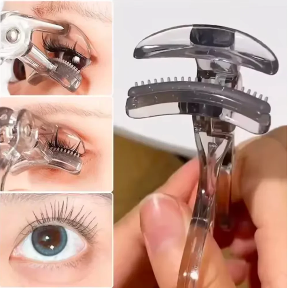Dual-Type Eyelash Curler with Comb, Wide & Partial Clip Lash Curler Tool, Natural Curl Long-Lasting Eye Makeup Beauty Tool image 2