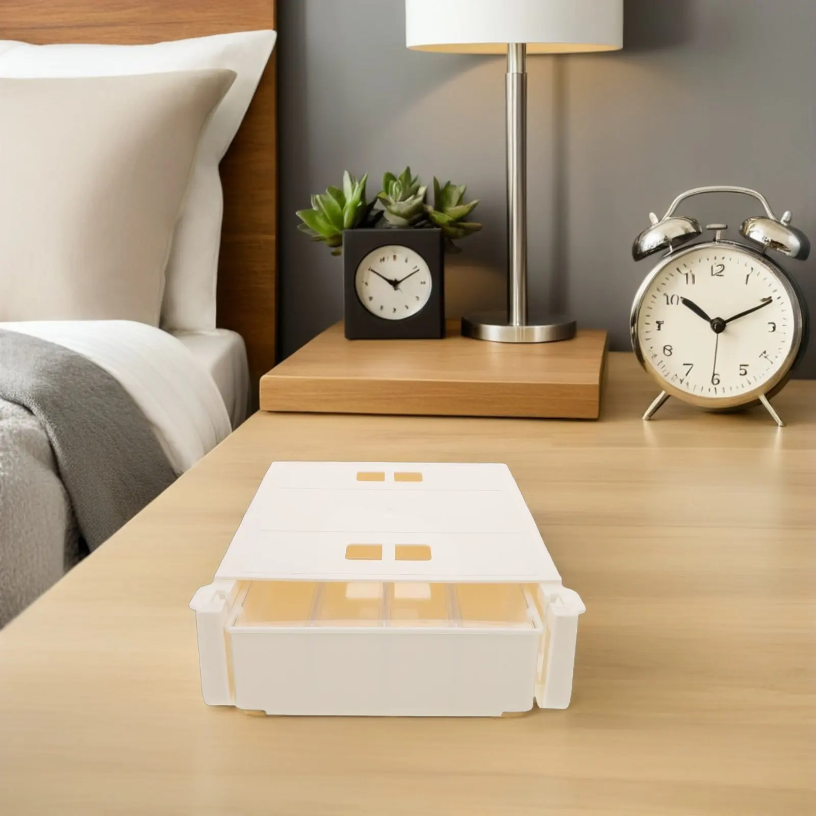 

Органайзер для инструментов для маникюра под стол, с разделителями, экономит место, контейнер для хранения