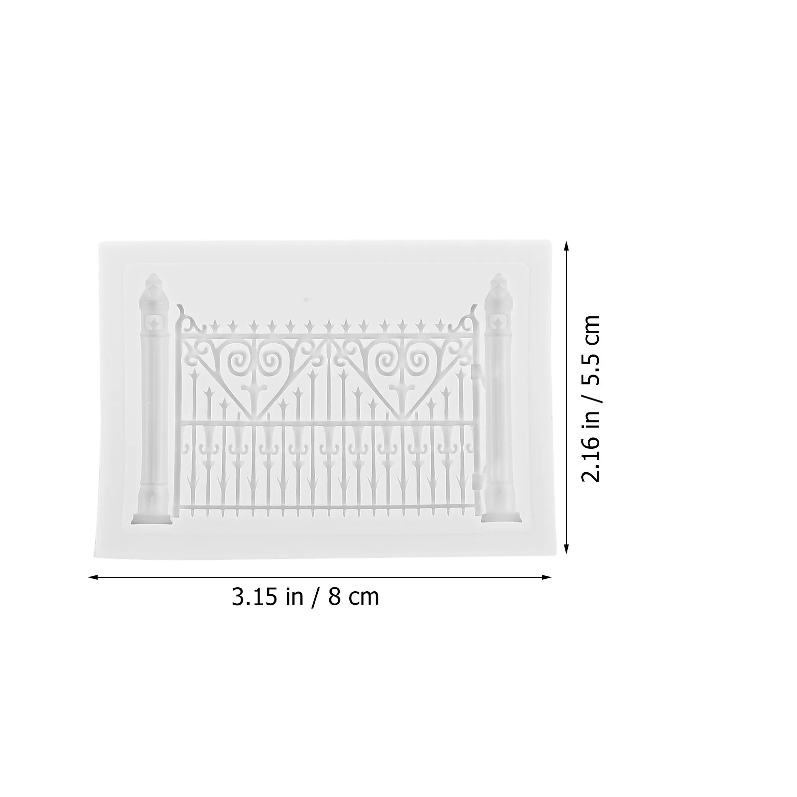 2Pcs Food Grade Silicone Baking Molds Fence Gate Design Non-Stick Flexible for Fondant Cake Chocolate Mousse Cookies