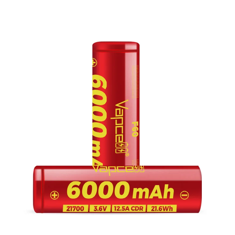 Nowe akumulatory litowe 21700 oryginalny Vapcell F60 INR 21700 6000mah 12.5A 3.6V bateria do dronów