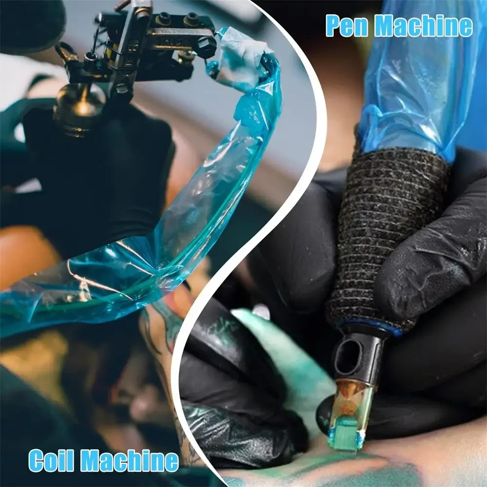 Einweg Tattoo Stift Taschen Abdeckung 100 stücke Kunststoff Patrone PMU Tattoo Maschine Clip Cord Ärmeln Tattoo Haken Kabel Abdeckungen Liefert – Detail 11