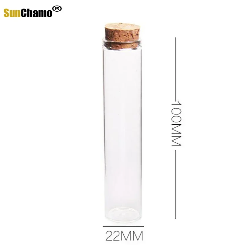 5PC/LOT 60/90/100/120mm Bottles with Cork Small Transparent Mini Empty Glasses Vials Jars Container Clear  Botlles Eco-Friendly