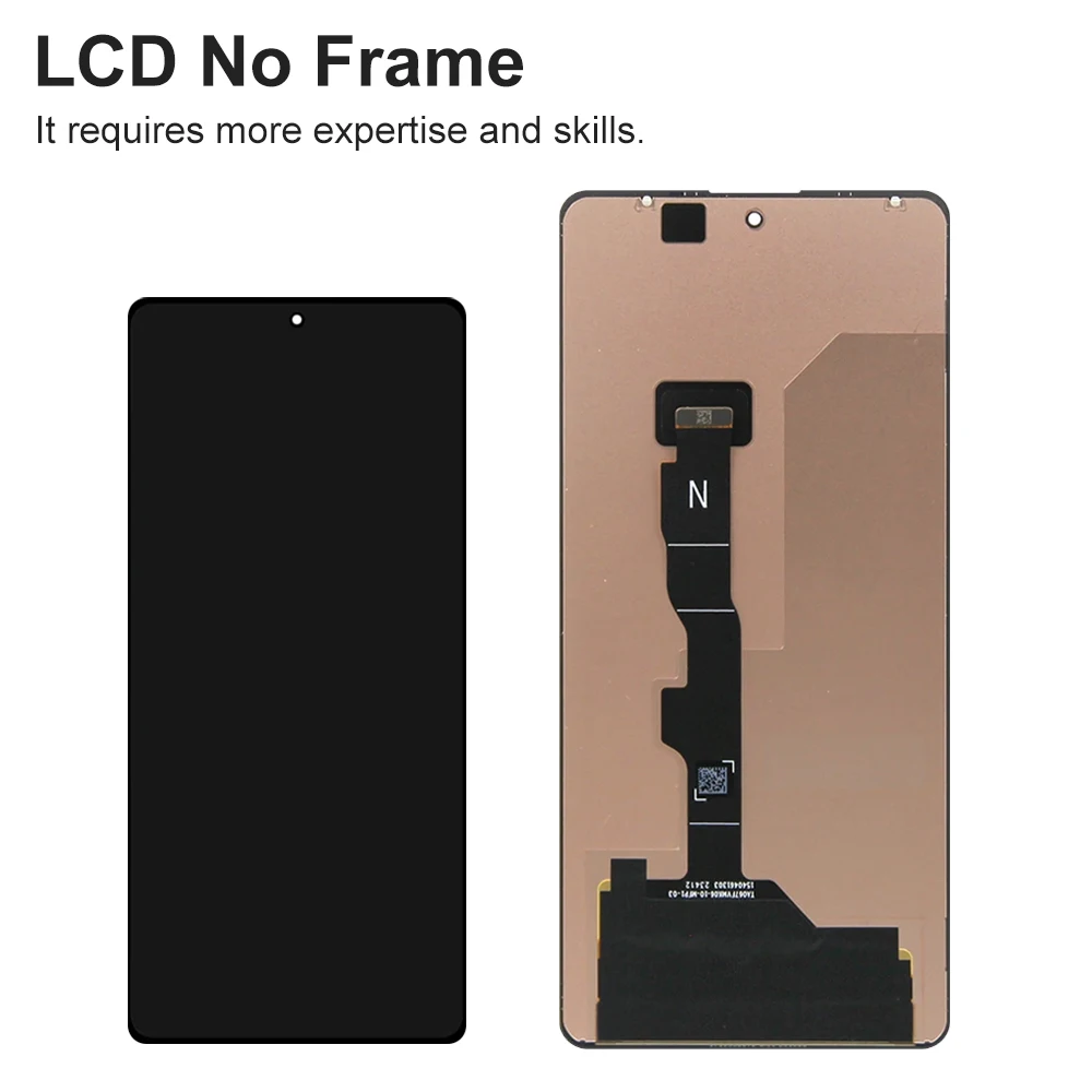 Note13 5G 2312DRAABG 2312DRAABI AMOLED Screen Replacement for Xiaomi Redmi Note 13 LCD Display Touch Screen Digitizer with Frame