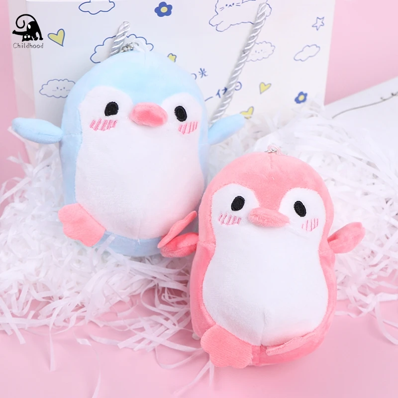 1 pz colore casuale adorabile 12 cm pinguino farcito peluche regalo per bambini portachiavi bambola giocattolo di peluche