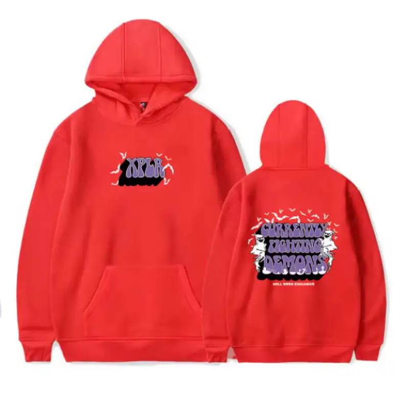 XPLR Sam und Colby Hell Week Fighting Demons HW Halloween Merch Hoodies Unisex Kapuzenpullover Freizeitkleidung – Detail 4