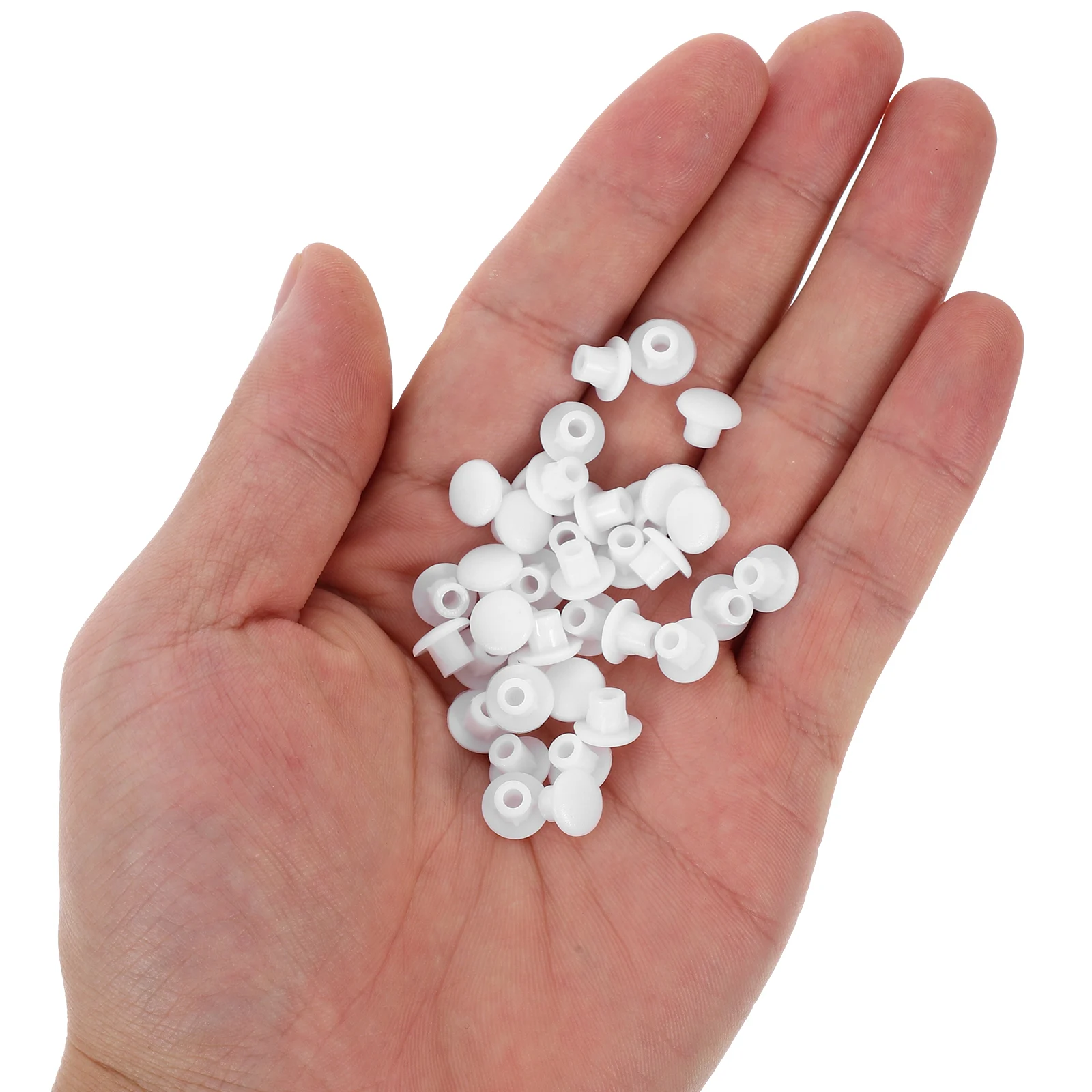 

500pcs Furniture Hole Covers Plastic Caps Plugs End Screw Cabinet Round Button Decorative Lightweight Resistant