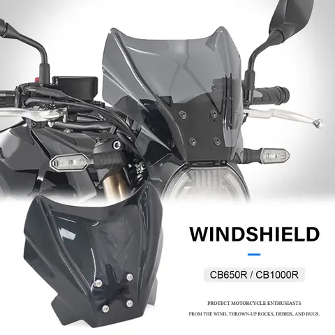 혼다 CB1000R CB650R CB 1000 R CB 650 R 2021 브래킷이있는 윈드 스크린 윈드 실드 윈드 디플렉터 CB 650 1000 R 액세서리 혼다 CB1000R CB650R CB 1000 R CB 650 R 2021 브래킷이있는 윈드 스크린 윈드 실드 윈드 디플렉터 CB 650 1000 R 액세서리