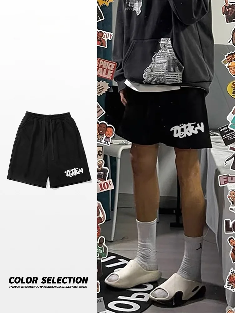 

American Streetwear Loose Fit Baskeall orts Men's Summer Casual Straight Leg Outdoor Wear Dstring Breathable Spor ...