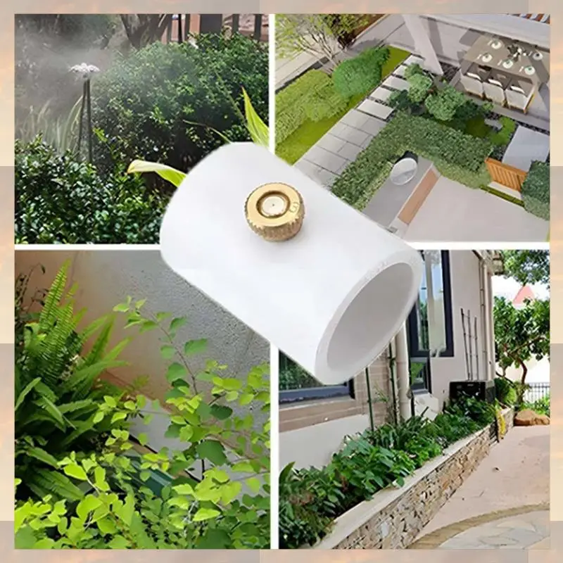

Flash Trend 30Pcs 1/2Inch PVC Spray Nozzle Connector With Brass Misting Nozzle For Outdoor Cooling System