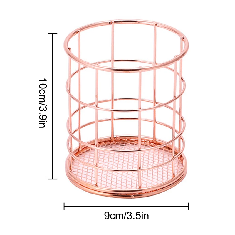 Metal Desk Organizer - Multi-Functional Iron Pen Holder, Makeup Brush Storage, And Desktop Organizer For Office,Home,or Beauty