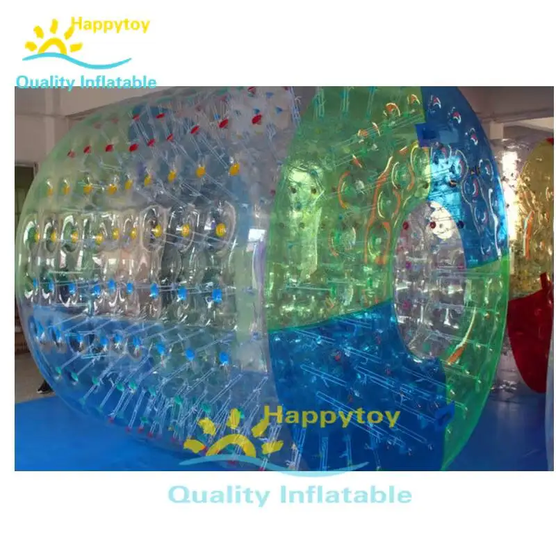 Kolorowe dmuchane koło do biegania dla dzieci i dorosłych, rolka wodna do basenu